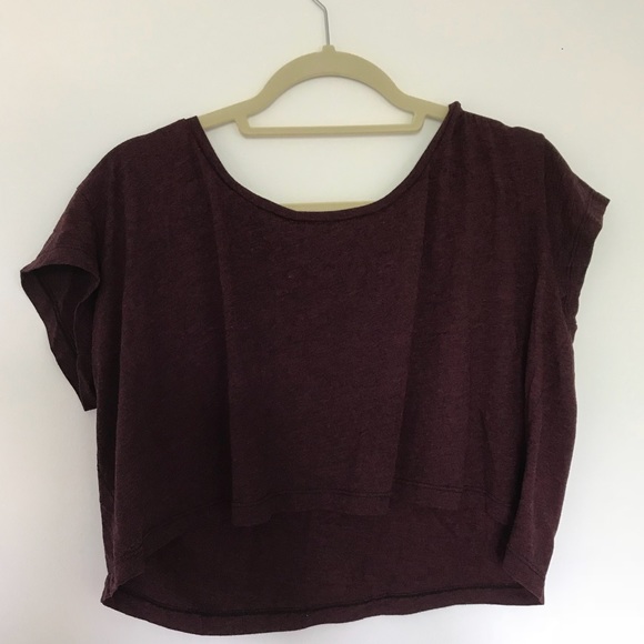 American Apparel Tops - American Apparel Burgundy crop top